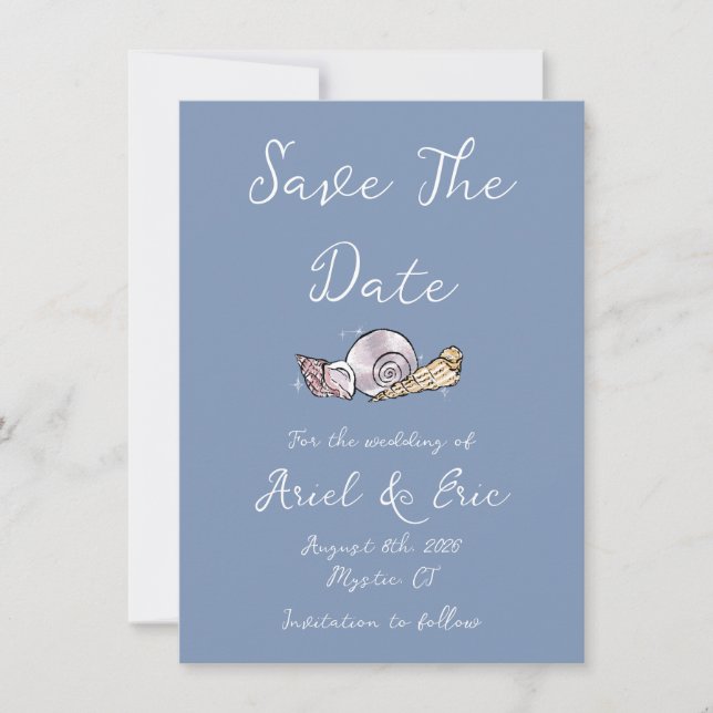 Anuncio Save The Date Flat Announcement Card (Anverso)