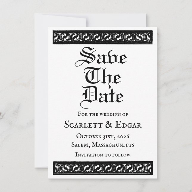Anuncio Save The Date Flat Announcement Card (Anverso)