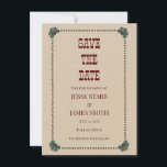 Anuncio Save The Date Flat Announcement Card<br><div class="desc">Save the date for your western wedding!</div>