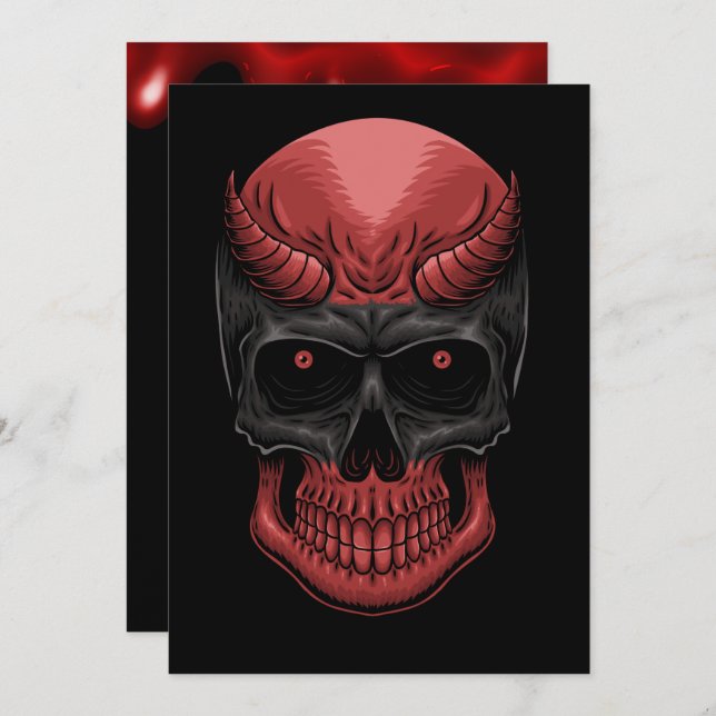 Anuncio Scary Halloween Skull (Anverso / Reverso)