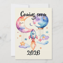 Anuncio Schwangerschaft verkünden Aquarell Heißluftballon 