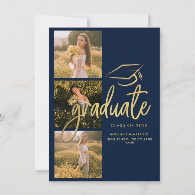 Anuncio Script de Collage de fotos de graduación 2025 (Anverso)