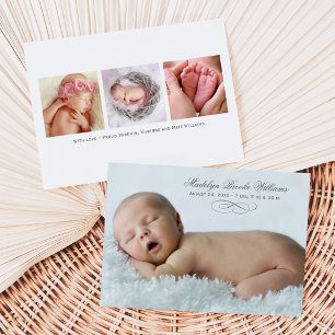 Anuncio Script Elegance Baby Girl Foto Overlay Nacimiento