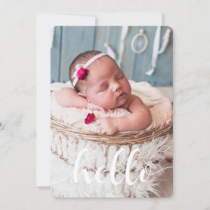Anuncio Script Lettering Baby Birth