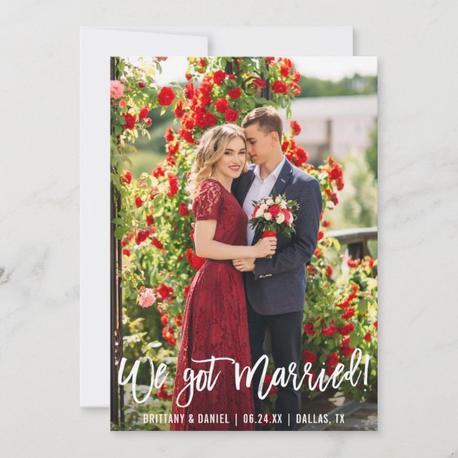 Anuncio Se Casó Con La Foto De Guión De Pincel (Anverso)