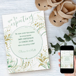 Anuncio Se esperaba un embarazo verde y dorado