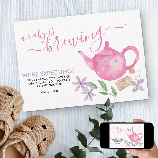 Anuncio Se está preparando un bebé | Embarazo en tetera ro (Subido por el creador)