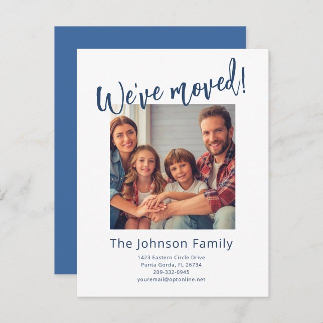 Anuncio Se ha trasladado el presupuesto moderno y elegante (Anverso / Reverso)