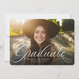 Anuncio Sencilla graduación de guion graduado de plum púrp