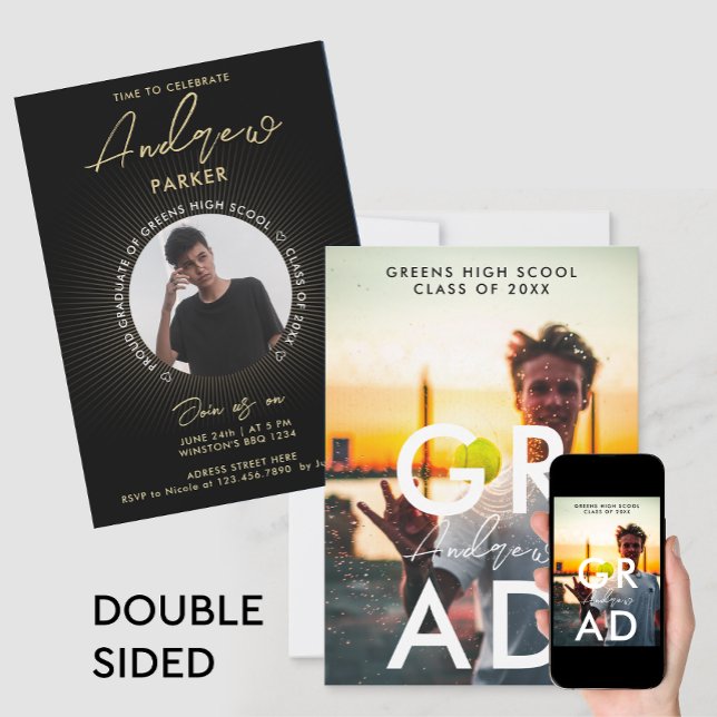 Anuncio Sencilla y moderna imagen de graduación en negro (Subido por el creador)