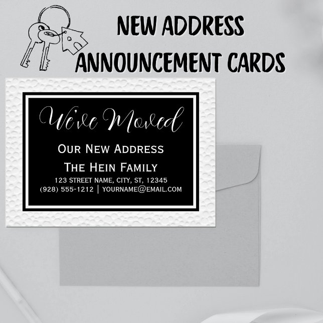 Anuncio Sencillamente Elegante Hemos Mudado El Cambio De D (New Address Announcement Cards)