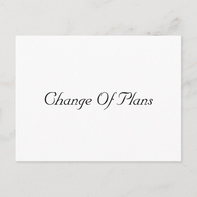 Anuncio Sencillo de Postponer la Boda  (Anverso)