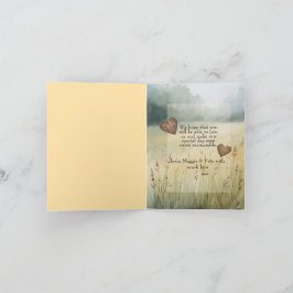 Anuncio Sencillo diseño de corazón de boda campestre invit