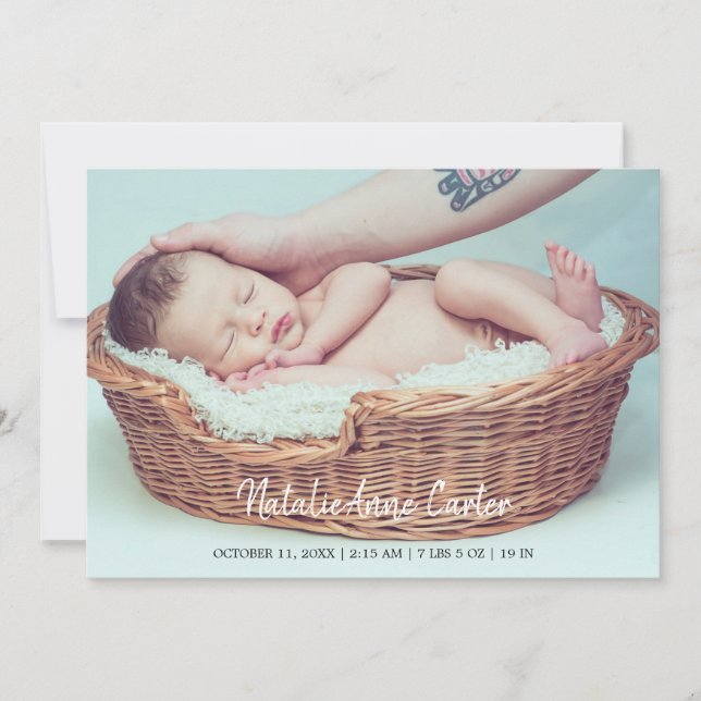 Anuncio Sencillo guión elegante bebé recién nacido Moda Mi (Anverso)