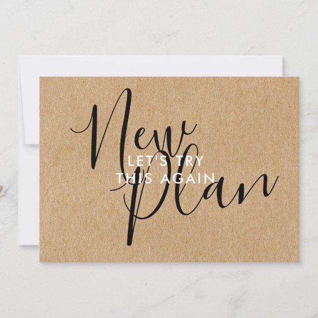 Anuncio Sencillo Rústico Nuevo Cambio de Fecha Pos (Anverso)