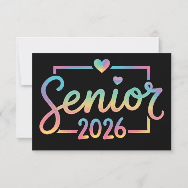 Anuncio Senior Class Of 2026 Tie Dye Graduation 26 Grad (Anverso)