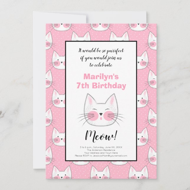 Anuncio Séptima fiesta de cumpleaños para Chica (Anverso)
