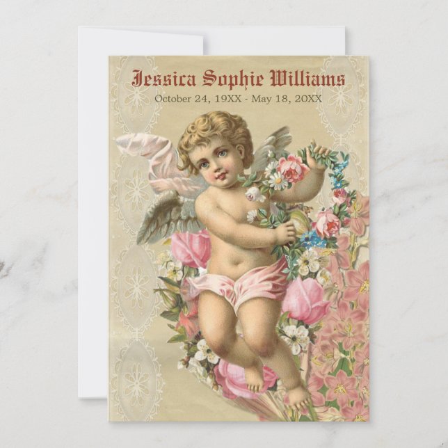 Anuncio Servicio conmemorativo de la muerte de Angel Victo (Anverso)