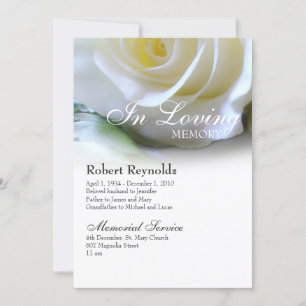 Anuncio Servicio de funerales conmemorativos de la flor de