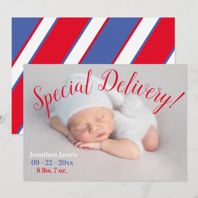 Anuncio Sexo de foto especial DelIvery Nacimiento neutral (Anverso / Reverso)