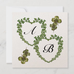 Anuncio SHAMROCK HEARTS MONOGRAM champán verde púrpura