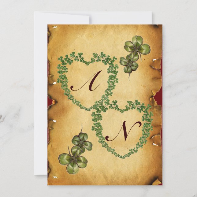 ANUNCIO SHAMROCK HEARTS MONOGRAM PARCHMENT (Anverso)