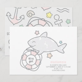 Anuncio Shark Ahoy Baby Girl Birth