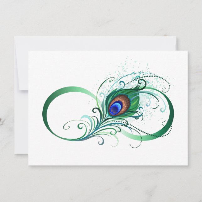 Anuncio Símbolo de infinito con pluma de pavo real (Anverso)