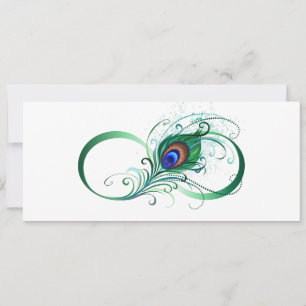 Anuncio Símbolo de infinito con pluma de pavo real