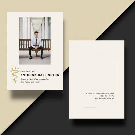 Anuncio Símbolo de oro negro de graduación veterinaria