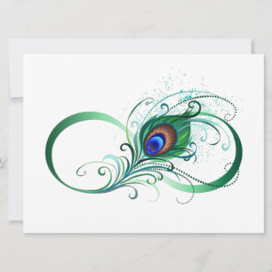 Anuncio Símbolo infinito con pluma de pavo real