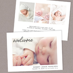 Anuncio Simple Baby Photo Welcome Birth