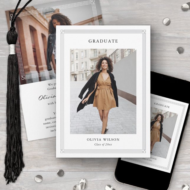 Anuncio Simple Classic Border 2 Photo Elegant Graduation (Subido por el creador)