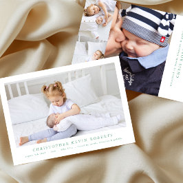 Anuncio simple collage de fotos mínimo nacimiento de bebé