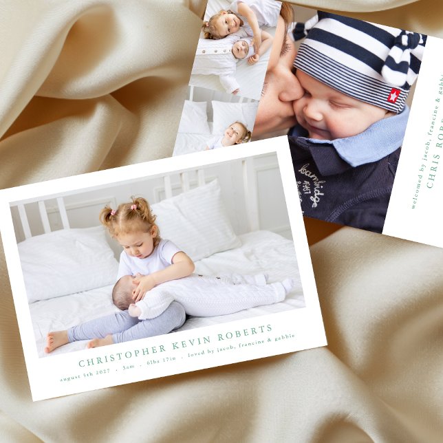 Anuncio simple collage de fotos mínimo nacimiento de bebé  (Subido por el creador)