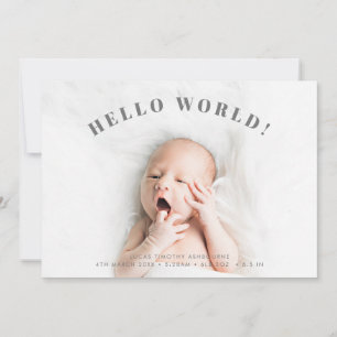 Anuncio Simple Hello World Photo Polka Birth