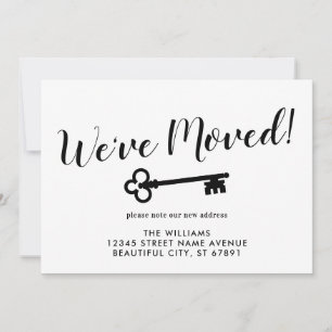 Anuncio Simple Hemos movido la clave nueva dirección resid