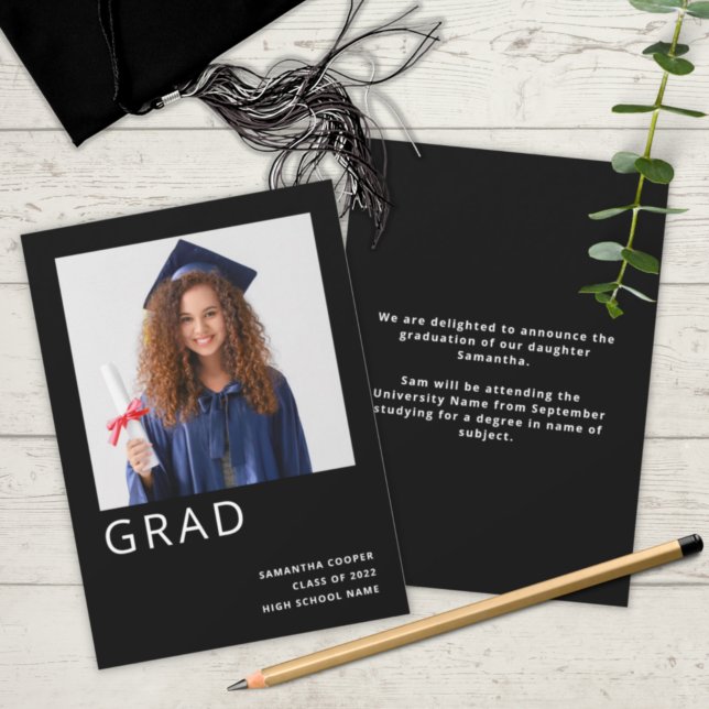 Anuncio Simple Photo 2022 Graduation Black (Subido por el creador)