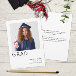 Anuncio Simple Photo 2022 Graduation White