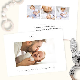 Anuncio simple y elegante introducción de foto bebé