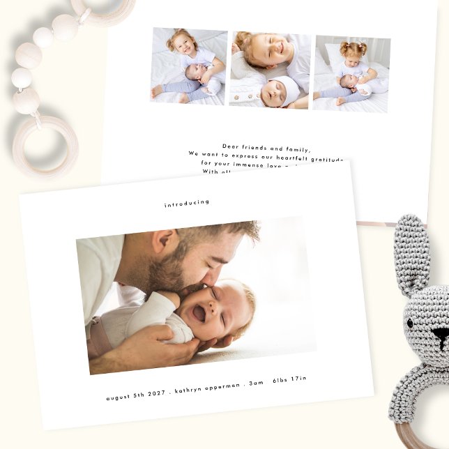 Anuncio simple y elegante introducción de foto bebé (Subido por el creador)