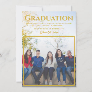 Anuncio Sobreposición de guión dorado   Graduación de foto