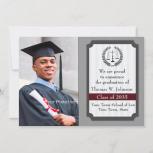 Anuncio Sofisticada foto de graduación de leyes