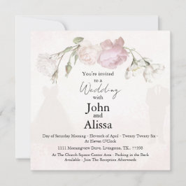 Anuncio Soft Pink Roses & Bride and Groom Collection