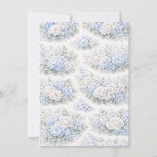 Anuncio SoftBlue Floral Pattern Elegant Romantic Botanical