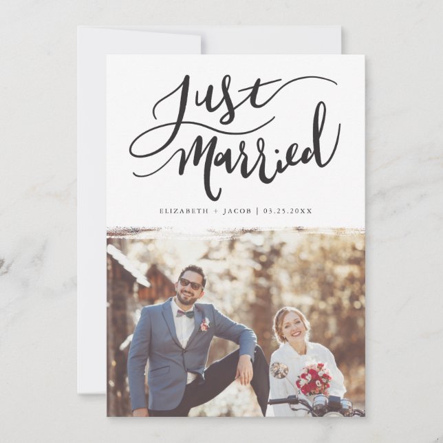 Anuncio Solo casada | Boda de escritura a mano moderna (Anverso)