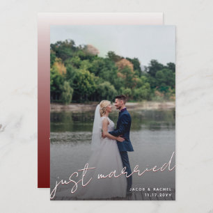 Anuncio Solo escritura casada superposición Boda de foto r