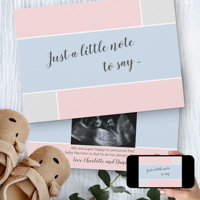 Anuncio Sonograma de Personalizado rosa y azul para bebés (Subido por el creador)