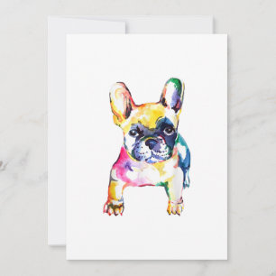 Anuncio Sorteo de la mano de la acuarela del Bulldog franc