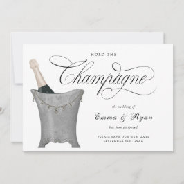 Anuncio Sostener el cambio de fecha de Boda de Champagne P